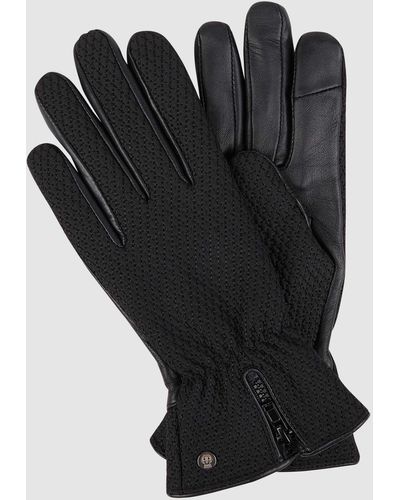 Roeckl Sports Touchscreen-handschoenen Met Leer - Zwart