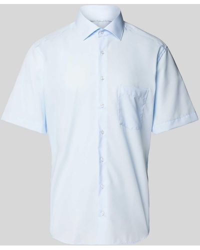 Eterna Modern Fit Zakelijk Overhemd Met Kentkraag - Blauw