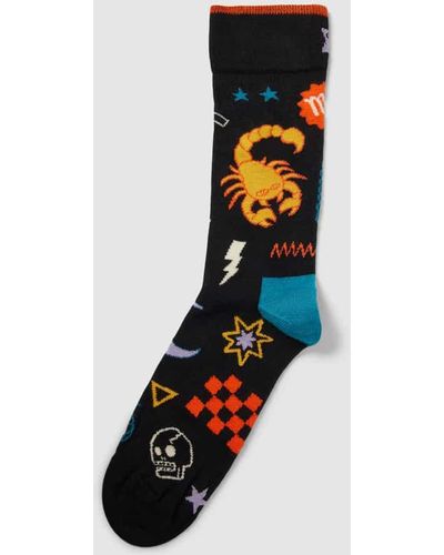 Happy Socks Socken mit Allover-Muster Modell 'Scorpio' - Blau