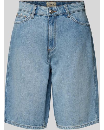 ONLY Relaxed Fit Jeansshorts mit Eingrifftaschen Modell 'SONNY' - Blau
