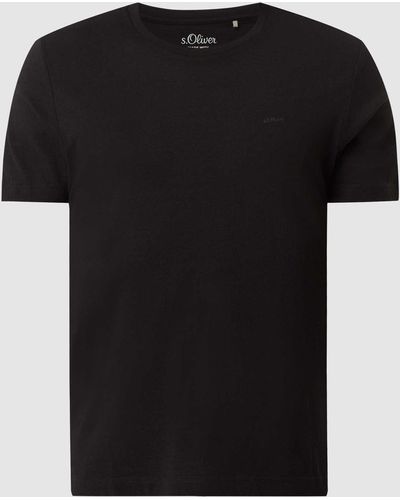 S.oliver Regular Fit T-shirt Van Biologisch Katoen - Zwart