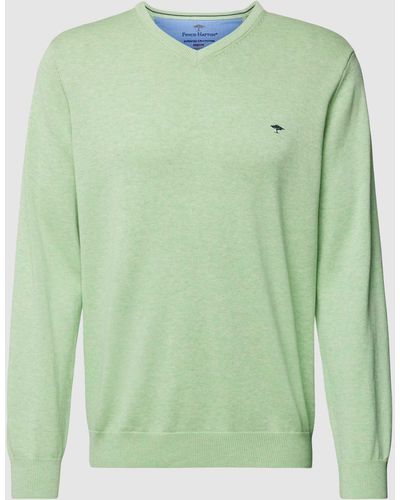 Fynch-Hatton Pullover mit V-Ausschnitt - Grün