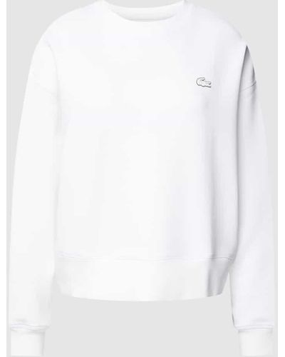 Lacoste Sweatshirt mit Label-Patch - Weiß