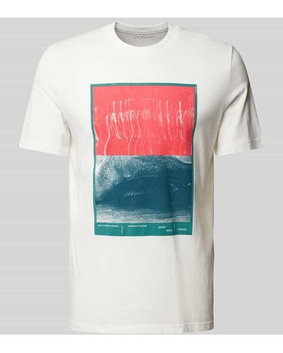 S.oliver T-Shirt mit Motiv-Print Modell 'Photoprint Box' - Grau