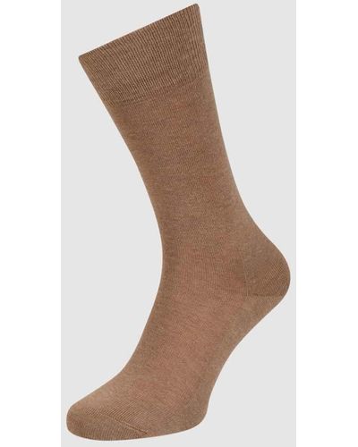 FALKE Socken mit elastischen Rippenbündchen Modell 'Family SO' - Natur