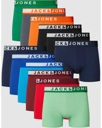 Jack & Jones Trunks mit elastischem Logo-Bund im 12er-Pack - Blau