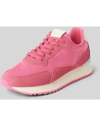 GANT Sneaker aus Leder-Mix - Pink