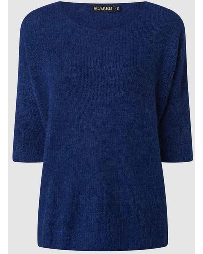 Soaked In Luxury Pullover aus Alpakamischung Modell 'Tuesday' - Blau