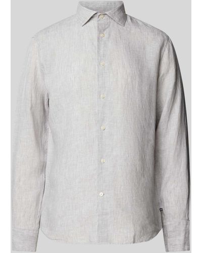 Matíníque Regular Fit Freizeithemd aus Leinen Modell 'Amarc' - Grau