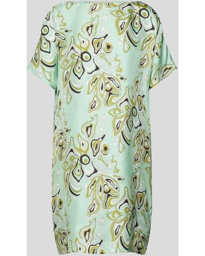 Emilio Pucci Seidenkleid mit Allover-Muster - Grün