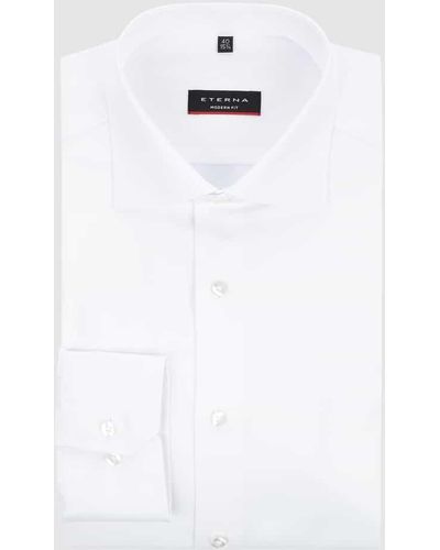 Eterna Regular Fit Business-Hemd aus Baumwolle - Weiß
