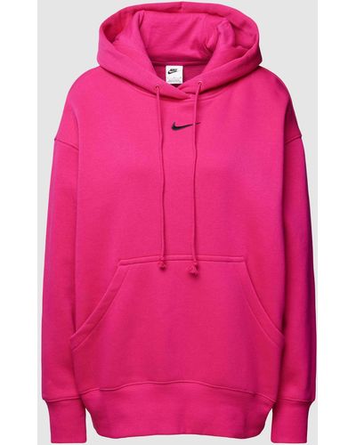 Nike Oversized Hoodie mit Logo-Stitching - Pink
