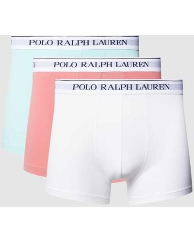 Polo Ralph Lauren Trunks mit Label-Detail Modell 'CLASSIC' im 3er-Pack - Weiß