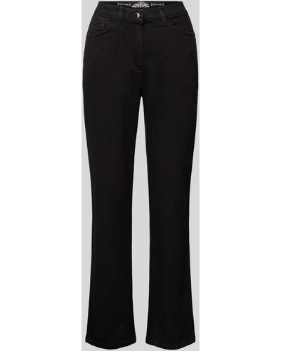RAPHAELA by BRAX Straight Leg Jeans im 5-Pocket-Design Modell 'PATTI STRAIGHT' - Schwarz
