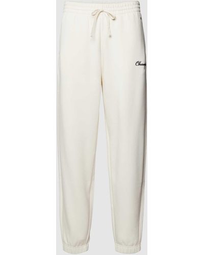 Champion Sweatpants mit Label-Stitching - Weiß