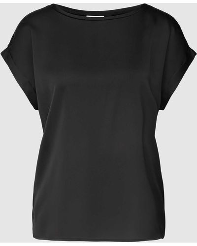 Vila T-shirt Met Vaste Mouwomslagen - Zwart