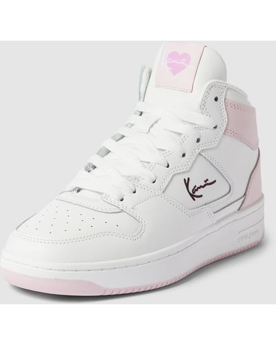 Karlkani Sneaker mit tonalem Besatz Modell 'HIGH' - Weiß