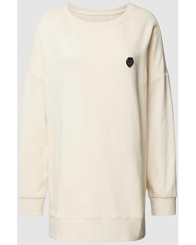 Marc O' Polo Sweatshirt mit gerippten Abschlüssen und Oversized-Passform - Natur