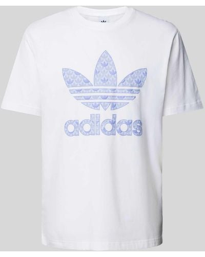 adidas Originals T-shirt Met Labelprint - Wit
