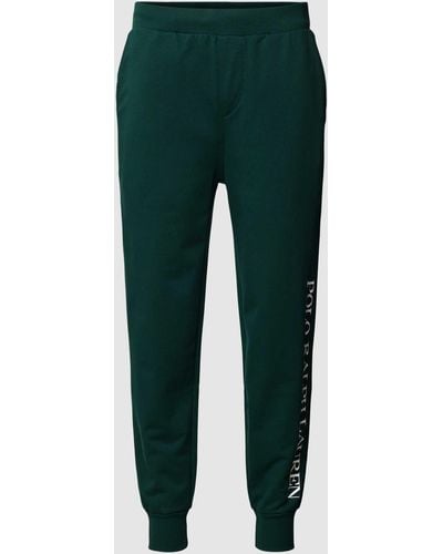 Polo Ralph Lauren Sweatpants mit Label-Print Modell 'LOOPBACK' - Grün