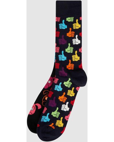 Happy Socks Socken mit Allover-Muster im 2er-Pack - Mehrfarbig