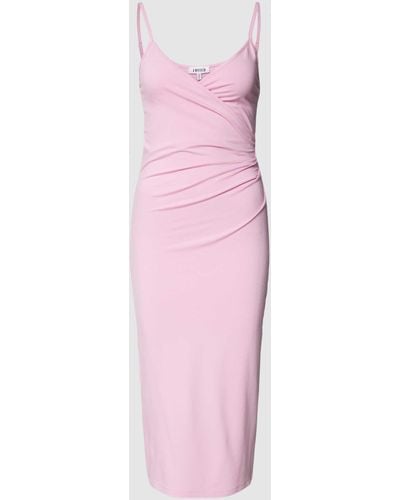 EDITED Knielanges Kleid aus Viskose-Elasthan-Mix Modell 'Jasmina' - Pink