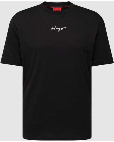 HUGO T-shirt Met Ronde Hals - Zwart