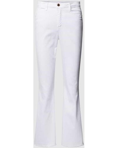 Brax Flared Jeans mit Fransen Modell 'STYLE.SHAKIRA' - Weiß