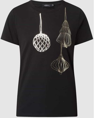 Soaked In Luxury T-Shirt aus Bio-Baumwolle mit Weihnachtsmotiv - Schwarz