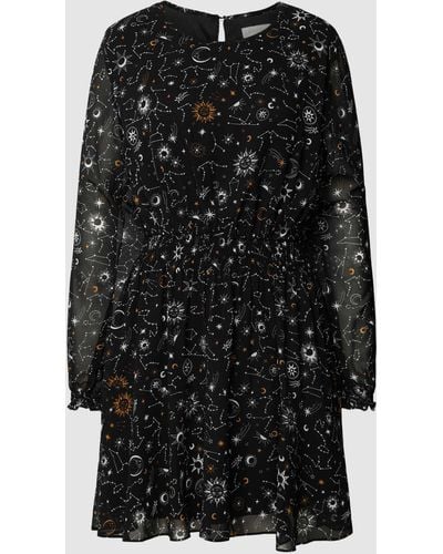 Apricot Mini-jurk Met All-over Motief - Zwart