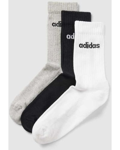 adidas Socken mit Label-Detail im 3er-Pack - Weiß