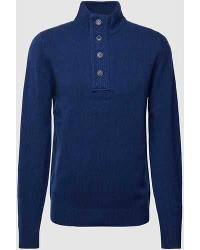 Barbour Gebreide Pullover Met Opstaande Kraag - Blauw