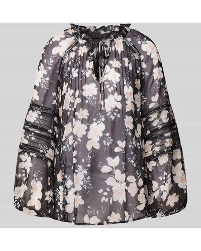 Guess Bluse mit floralem Print Modell 'GILDA' - Grau