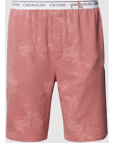 Calvin Klein Sweatshorts mit Logo-Bund - Pink