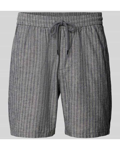 Only & Sons Shorts mit Streifenmuster Modell 'STEL' - Grau