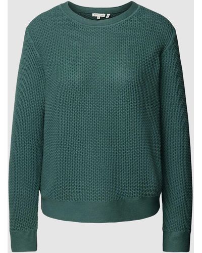 Tom Tailor Gebreide Pullover Met Structuurmotief - Groen