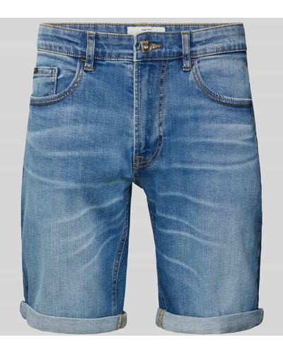 Redefined Rebel Regular Fit Jeansshorts im Destroyed-Look Modell 'PORTO' - Blau