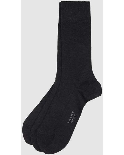 FALKE Socken mit Stretch-Anteil im 3er-Pack Modell 'Family' - Grau