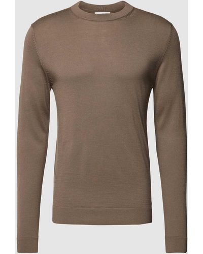 SELECTED Gebreide Pullover Met Ronde Hals - Bruin