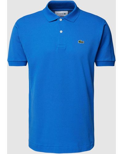 Lacoste Classic Fit Poloshirt Met Labeldetail - Blauw
