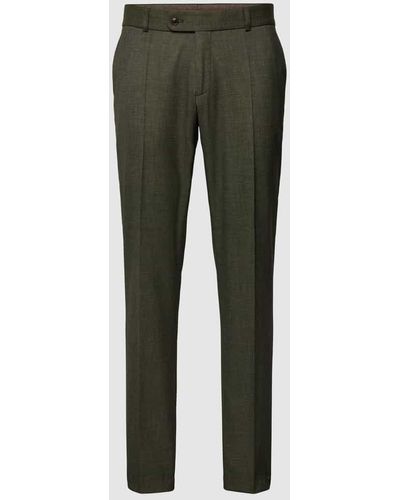 Carl Gross Regular Fit Anzughose mit Bügelfalte Modell 'Tomte' - Grün