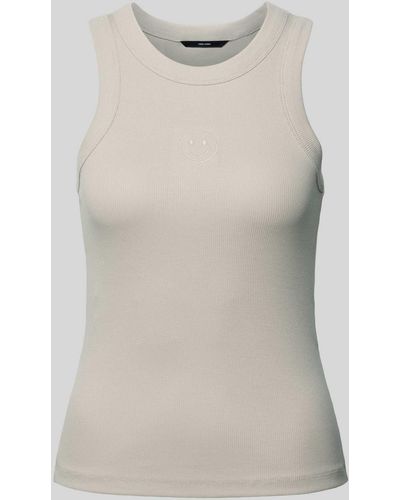 Vero Moda Tanktop in Ripp-Optik - Natur