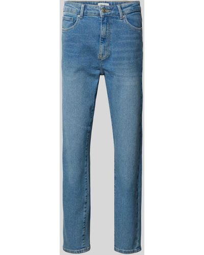 ONLY High Waist Jeans mit Eingrifftaschen Modell 'EMILY' - Blau