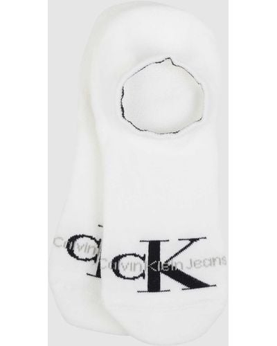 Calvin Klein High Cut Füßlinge mit Logo - Weiß