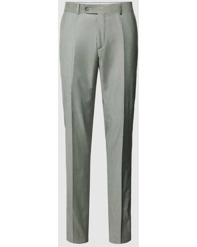 Carl Gross Slim Fit Anzughose mit Bügelfalten Modell 'Silas' - Grau