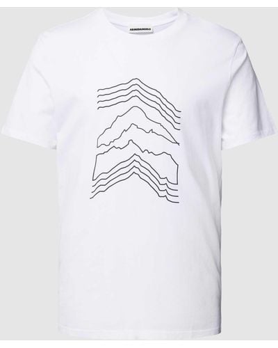 ARMEDANGELS T-Shirt mit Label-Print Modell 'JAAMES' - Weiß