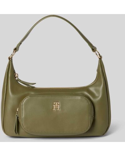 Tommy Hilfiger Handtasche mit Label-Details Modell 'SOFT' - Grün