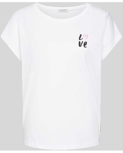 Marc O' Polo T-shirt Met Motiefprint - Wit