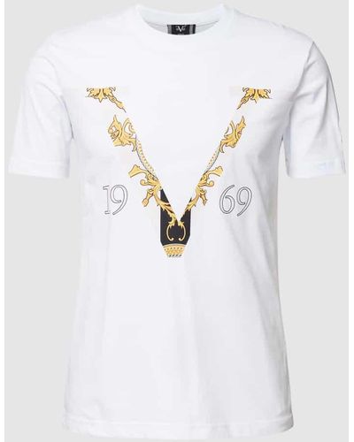 19V69 Italia by Versace T-Shirt mit Label-Print - Weiß