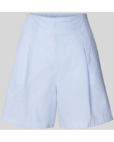 Max Mara Regular Fit Shorts mit Bundfalten Modell 'CANALE' - Weiß